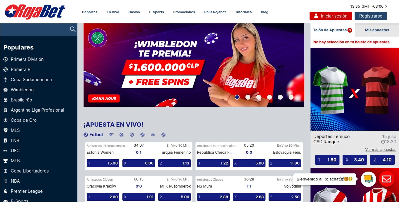 Rojabet deportes